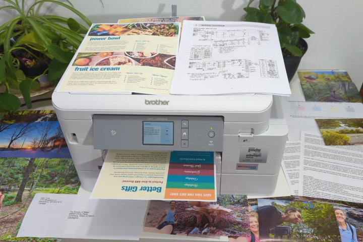 The MFC-J4535DW prints documents quickly with good quality.