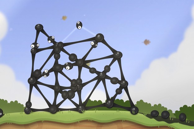 A built structure in World of Goo 2.