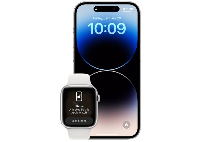 Apple Watch unlocks an iPhone.