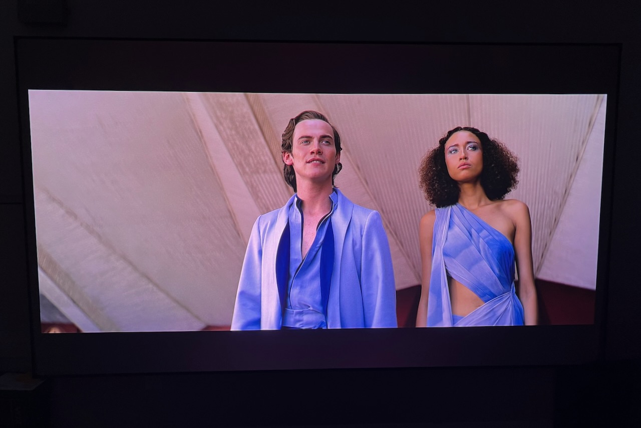 A scene from Apple TV Plus' Foundation, showcasing the BenQ V5000i projector's Bright Cinema mode.