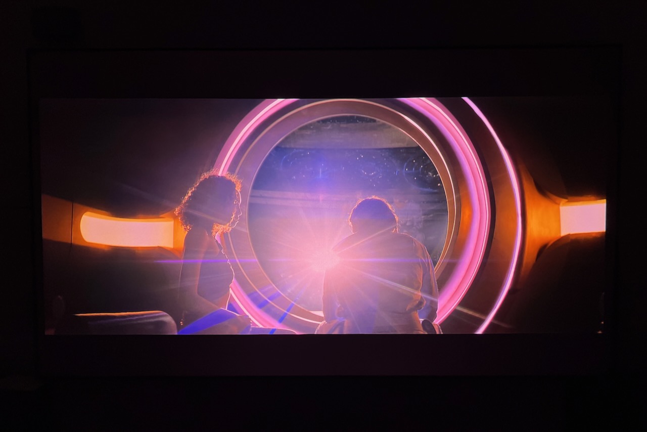 A scene from Apple TV Plus' Foundation, showcasing the BenQ V5000i projector's Bright Cinema mode.