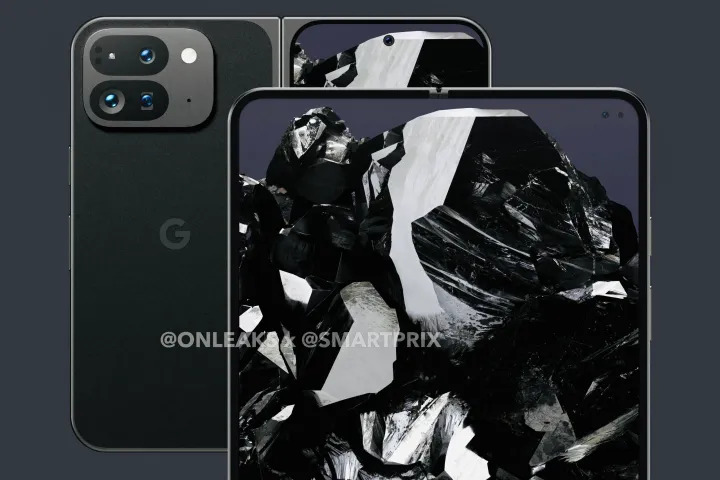 Leaked render of the Google Pixel Fold 2 design.