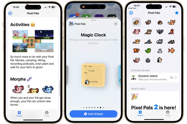 Pixel Pals app for iPhone.