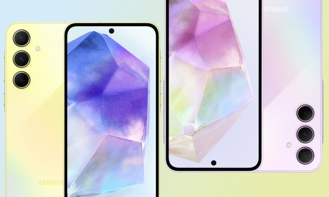Renders of the Samsung Galaxy A55 and Galaxy A35 smartphones.