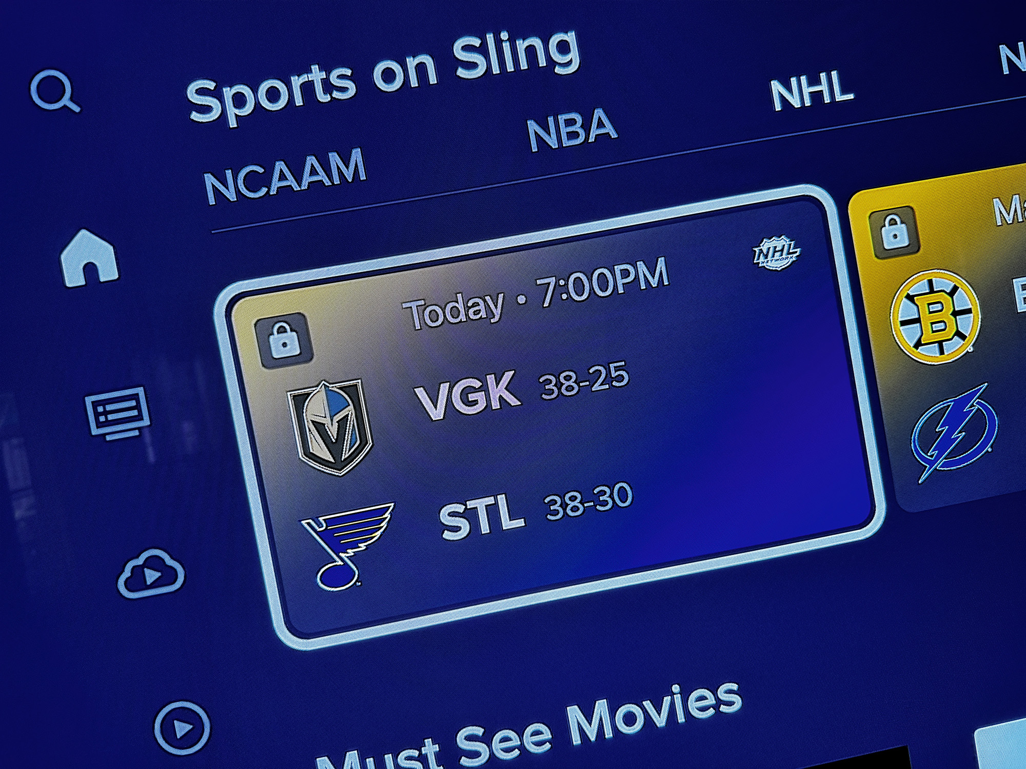 NHL on Sling TV.