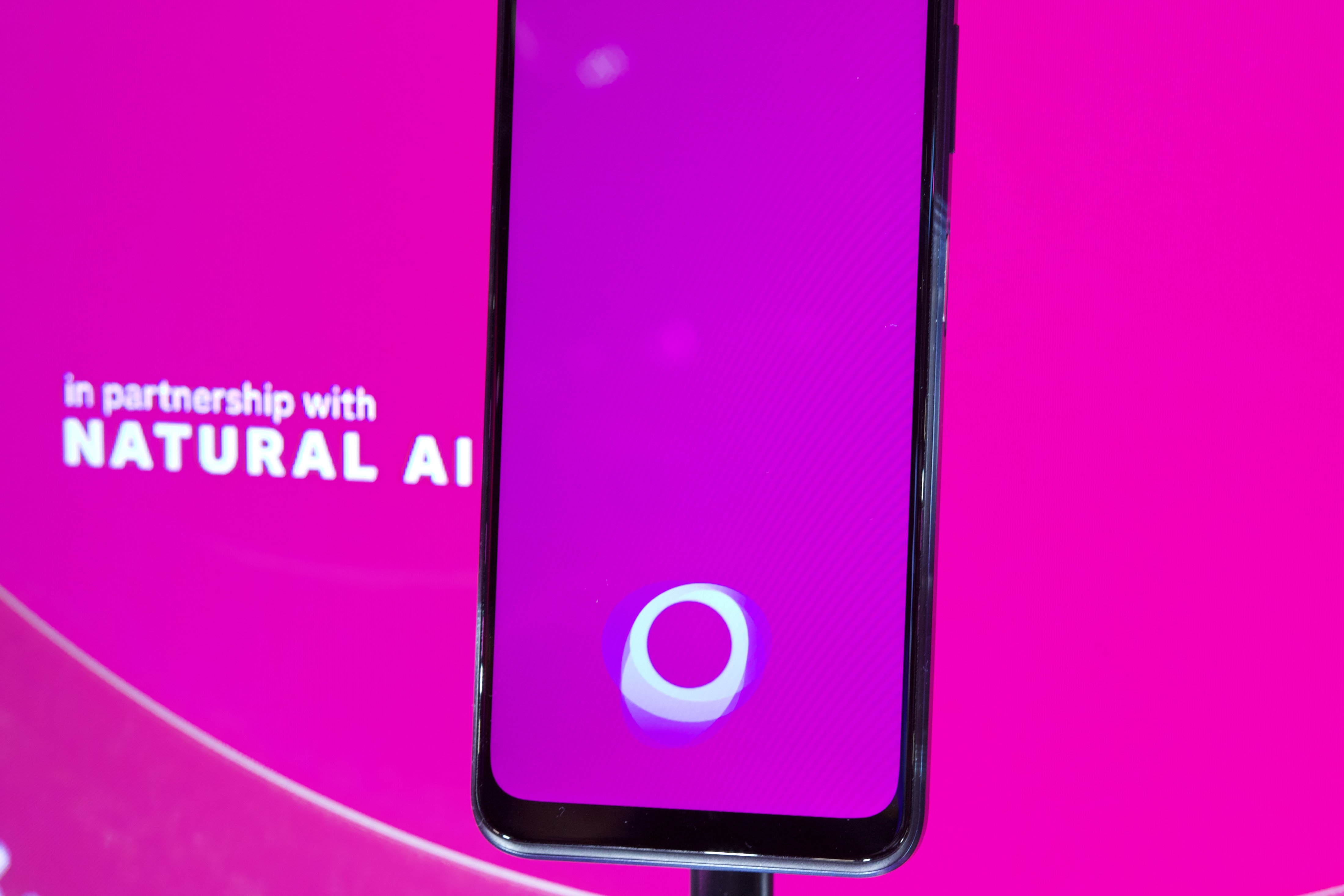 The T Phone running Brain.ai software at MWC 2024.