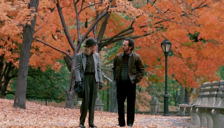 Two people walk in Central Park in When Harry Met Sally.