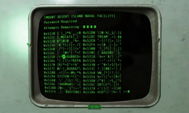 A computer terminal in Fallout 4.