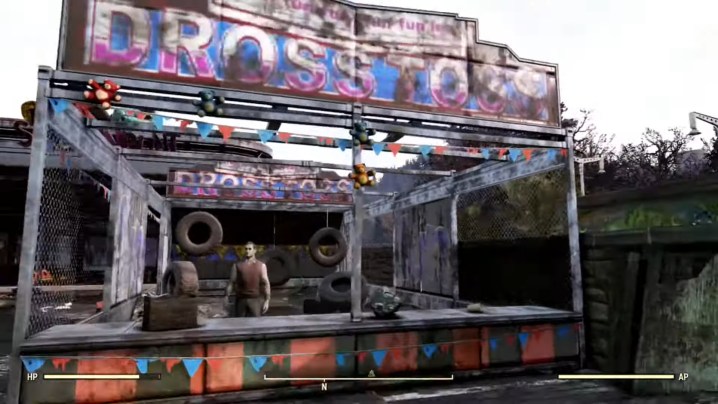A carnival stand in Fallout 76.