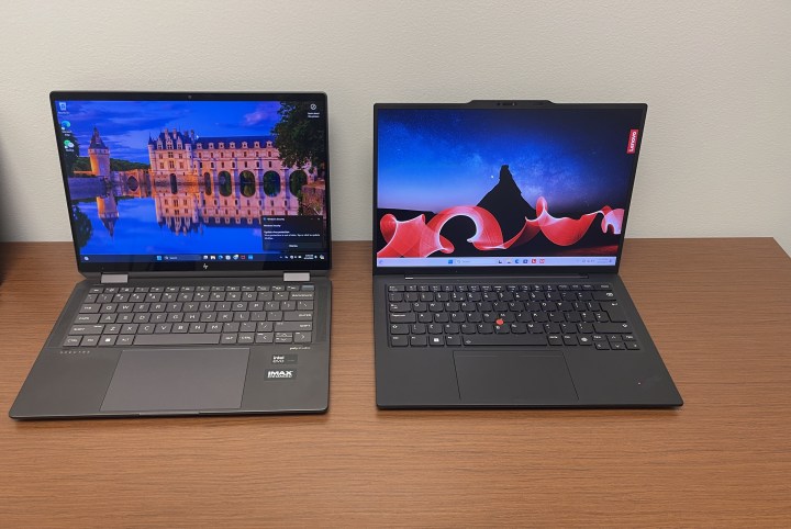 A photo of two laptops side by side