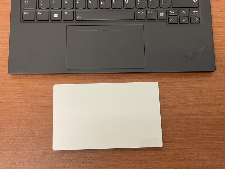 A photo of a Sensel Trackpad with a MacBook One
