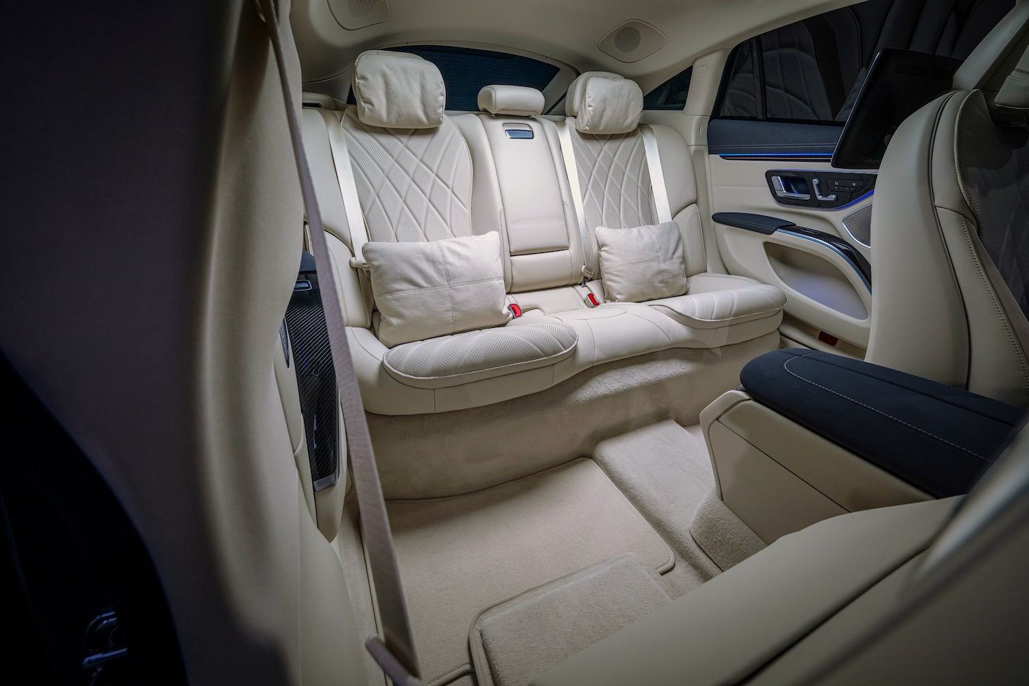 2025 Mercedes-Benz EQS sedan rear seats.