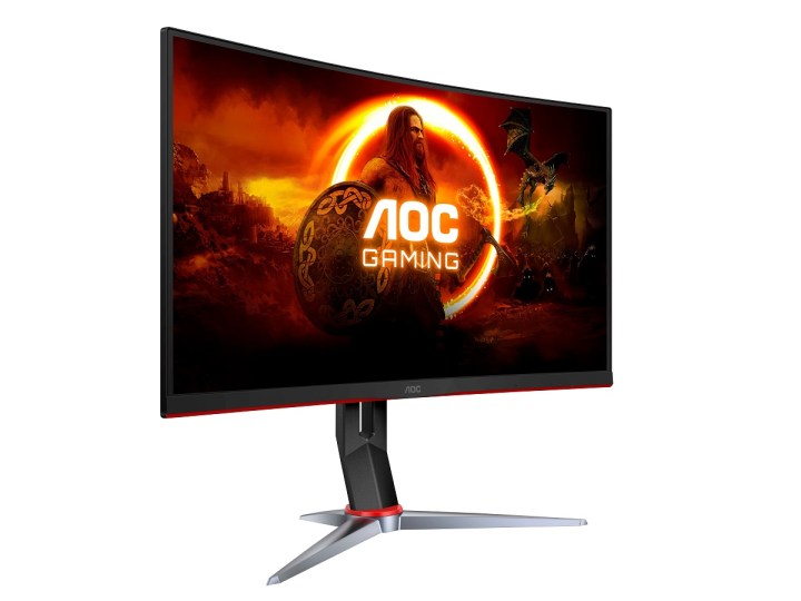 The AOC G2 Series curved gaming monitor on a white background.