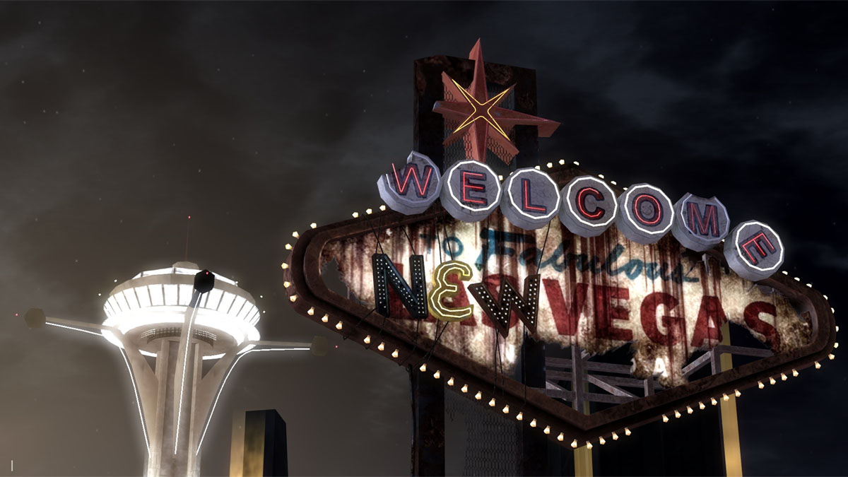 Знак «Добро пожаловать в Нью-Вегас» из Fallout: New Vegas.