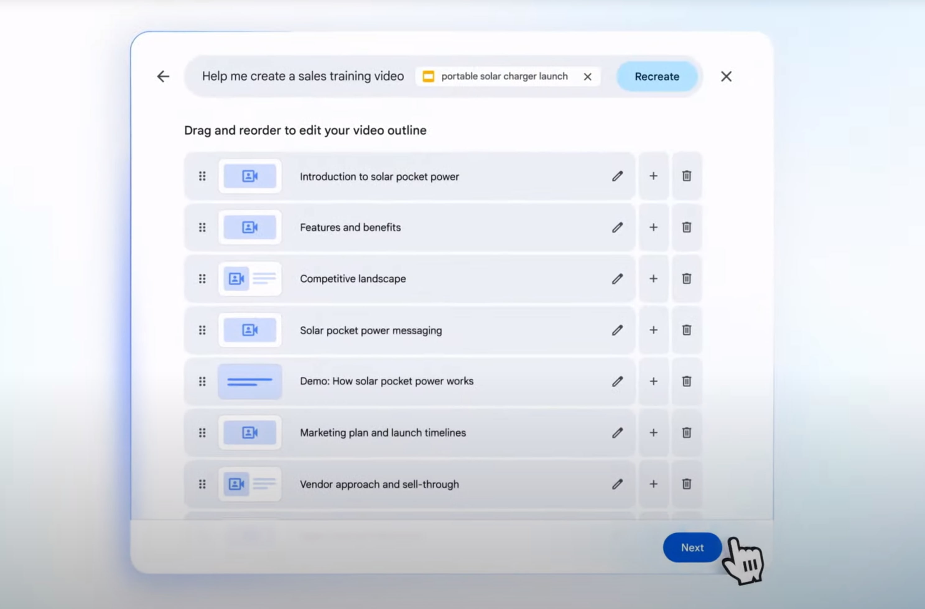 اسکرین شات راه اندازی Google Vids در Google Workspace