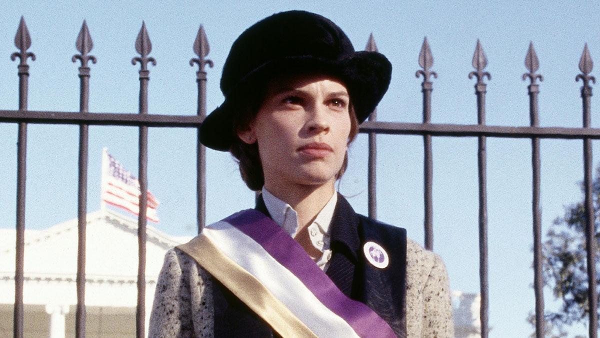 Hilary Swank in Iron Jawed Angels.