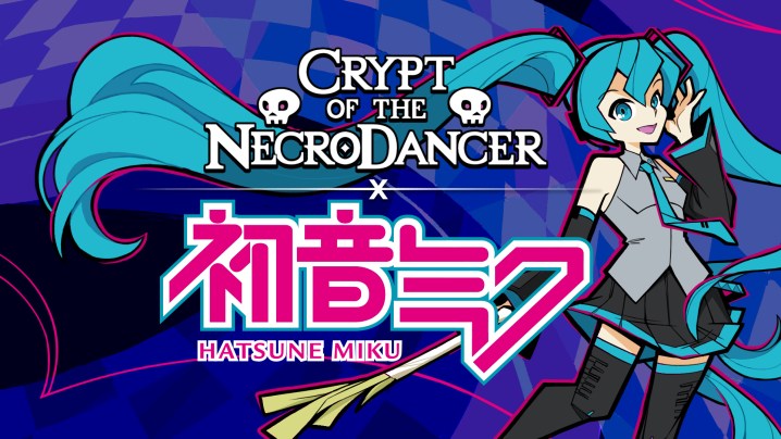 Key art for Crypt of the NecroDancer's Hatsune Miku DLC.