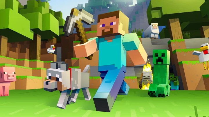 The cover art for Minecraft.