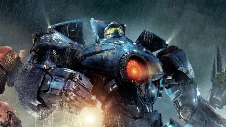 A close up of one of the giant robots in Pacific Rim.