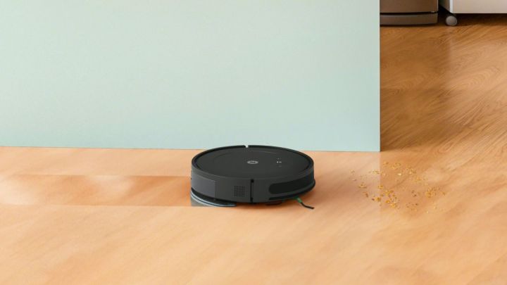The iRobot Roomba Combo Essential mopping a floor.