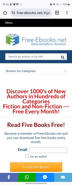 Free-Ebooks.net 的主页。