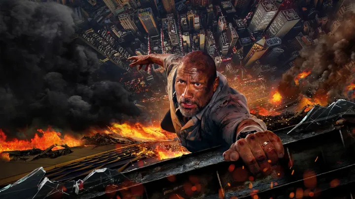 Dwayne Johnson sur l'affiche de Skyscraper.