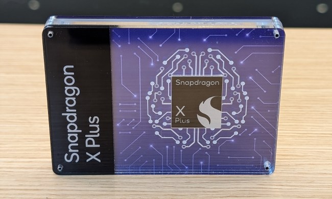 A photo of the Snapdragon X Plus CPU in the die
