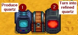 An automated furnace in Stardew Valley.