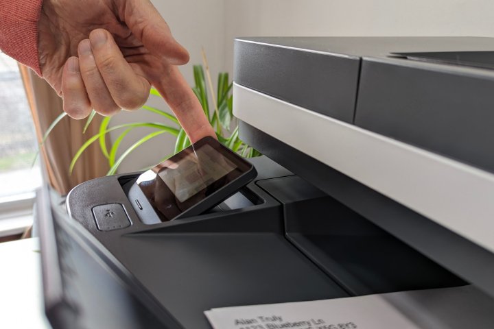 The LaserJet Pro MFP 3101fdw's display only raises about 25 degrees.