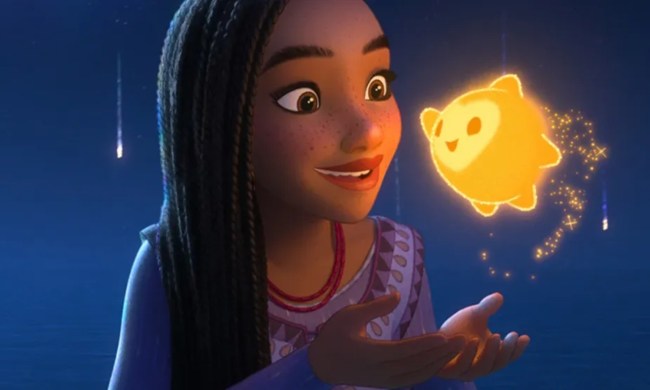 Young Asha with her companion Star in Disney's Wish.