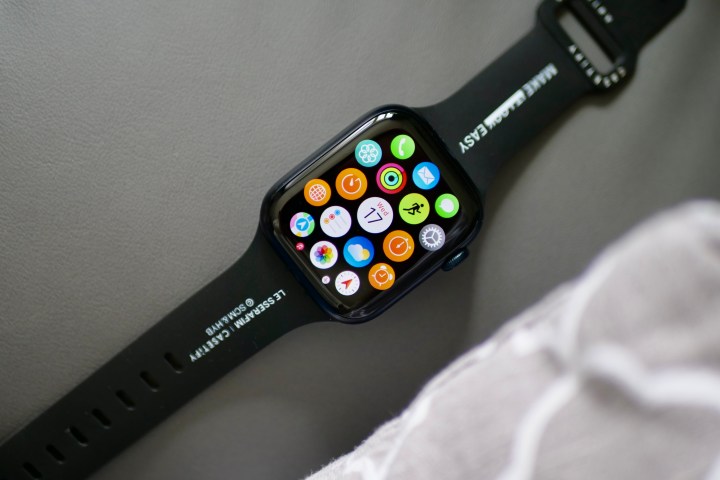 Apps en la pantalla del Apple Watch Series 9.