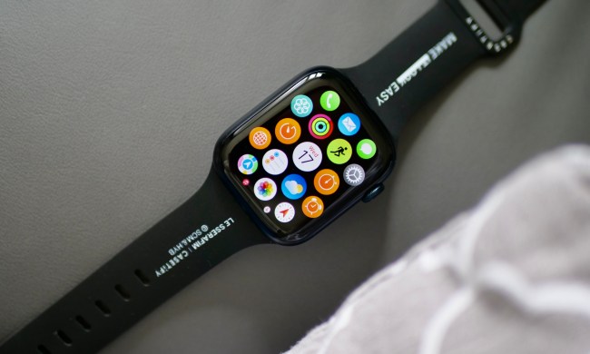 Apps on the Apple Watch Series 9's screen.