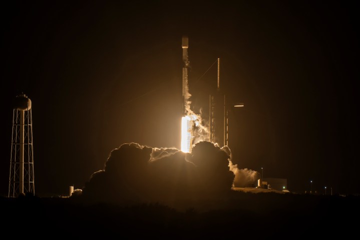 A Falcon 9 booster launches for a record-equalling 20th time.