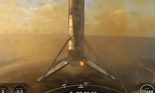 A Falcon 9 achieves SpaceX's 300th booster landing.