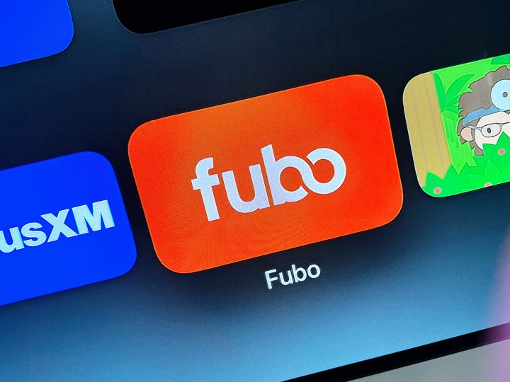 Apple TV 上的 Fubo 应用程序图标。