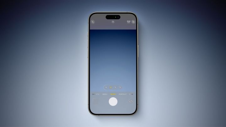 iOS 18 Camera app with visionOS-style design elements.
