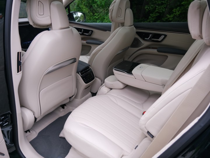 Rear seats of the 2024 Mercedes-Benz EQS 450+