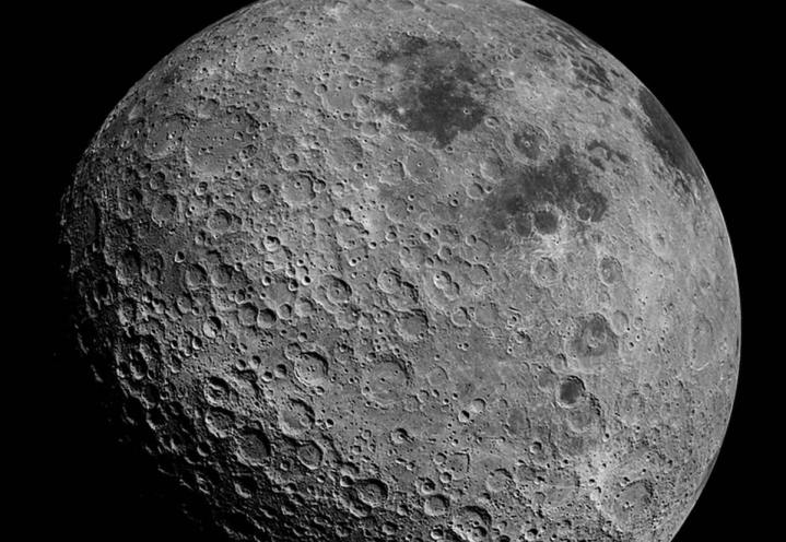 The lunar surface.