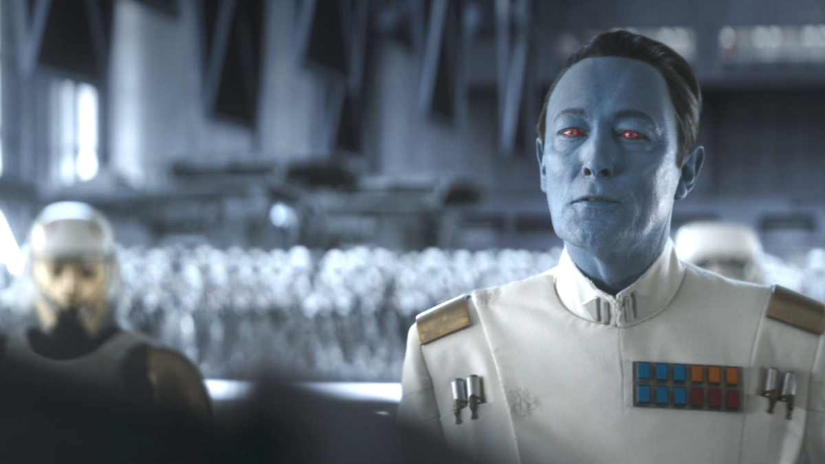 Grand Admiral Thrawn as seen in an episode of Ahsoka.