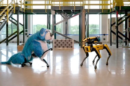Watch Boston Dynamics’ dog-like robot don a dog suit and dance