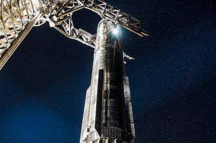 SpaceX shares stunning night shot of its Super Heavy booster