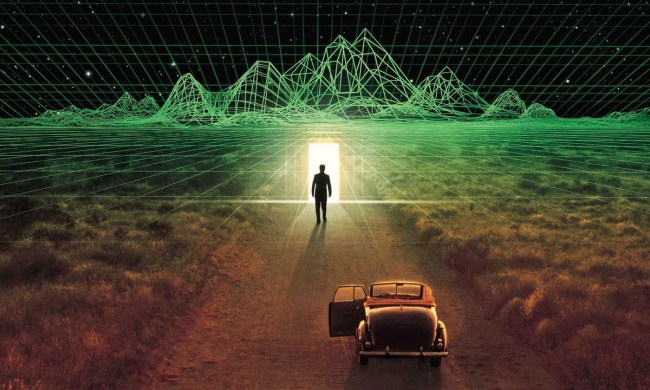 A man walks into a simulation in The Thirteenth Floor.