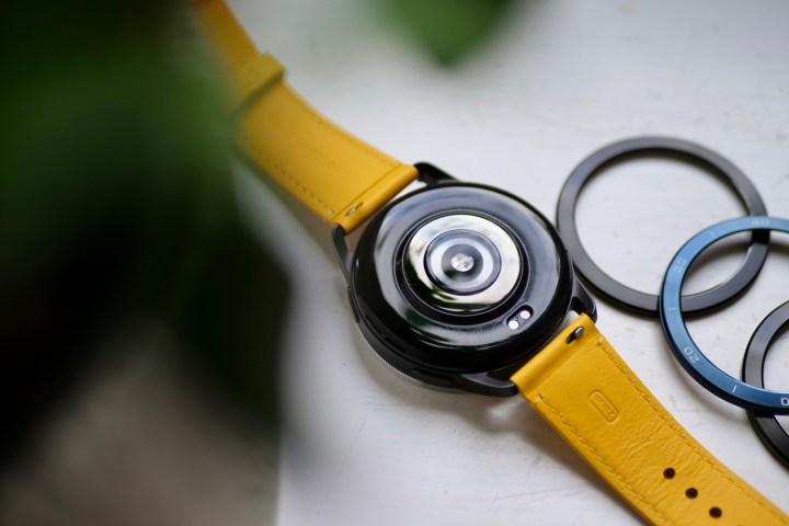 The back of the Xiaomi Watch S3.