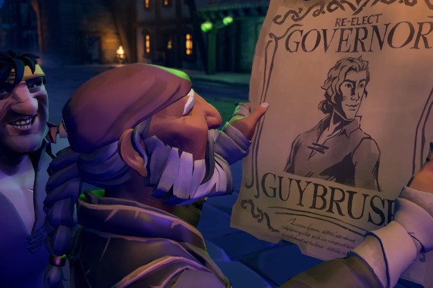 An election poster for guybrush in Sea of Thieves.