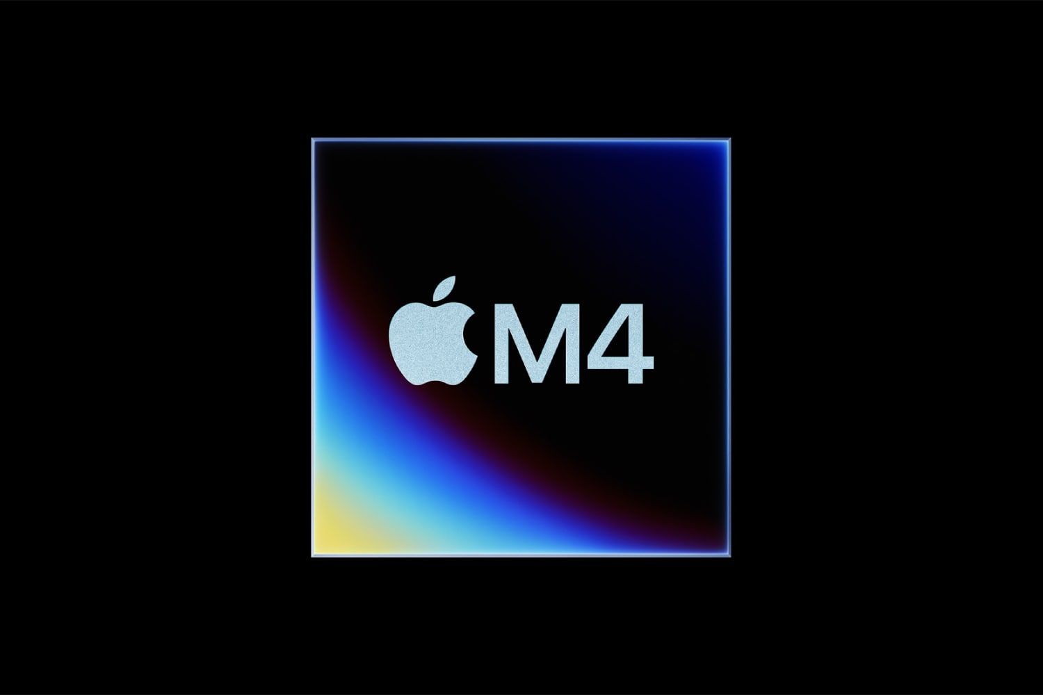 Una representación oficial del chip M4 de Apple.