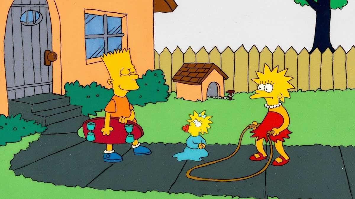 Bart, Maggie y Lisa Simpson en un corto de The Tracy Ullman Show.