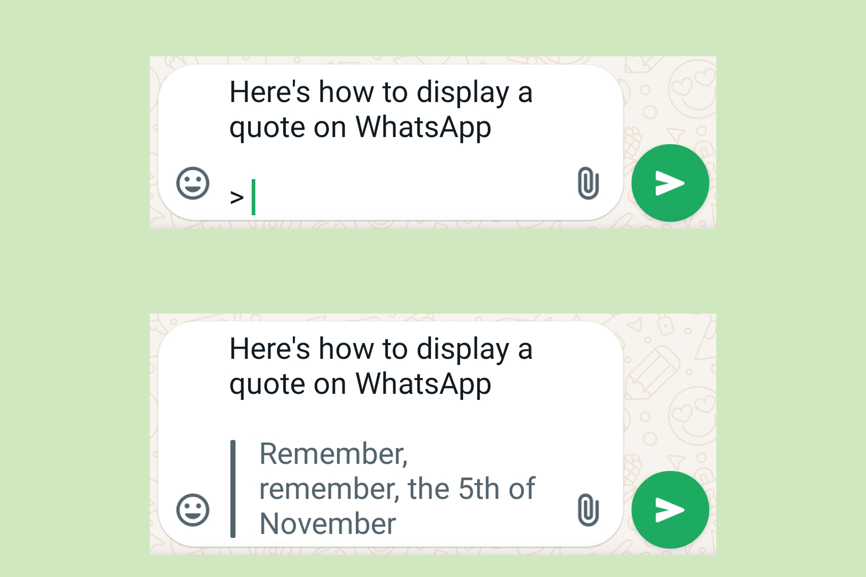 How to quote text on WhatsApp.