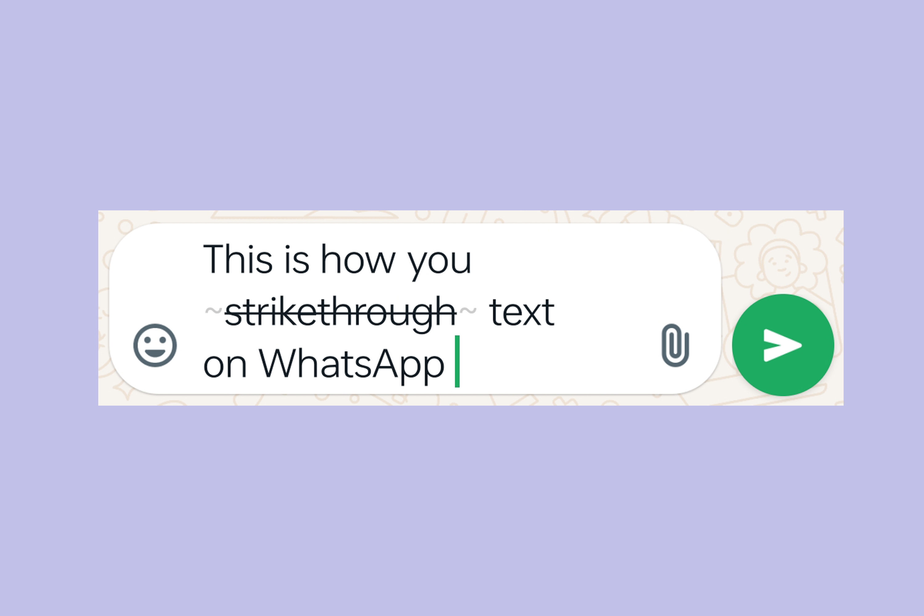 How to strikethrough text on WhatsApp.