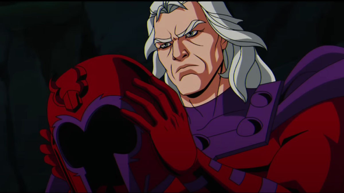Magneto puts on his helmet in X-Men '97.