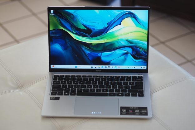 Acer Swift Go 14 front view showing display and keyboard.